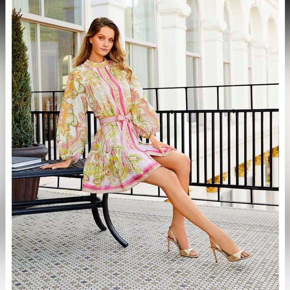 NWT Antonio Melani
Scarf Print Floral Border Print Brynn Dress - Picture 2 of 7